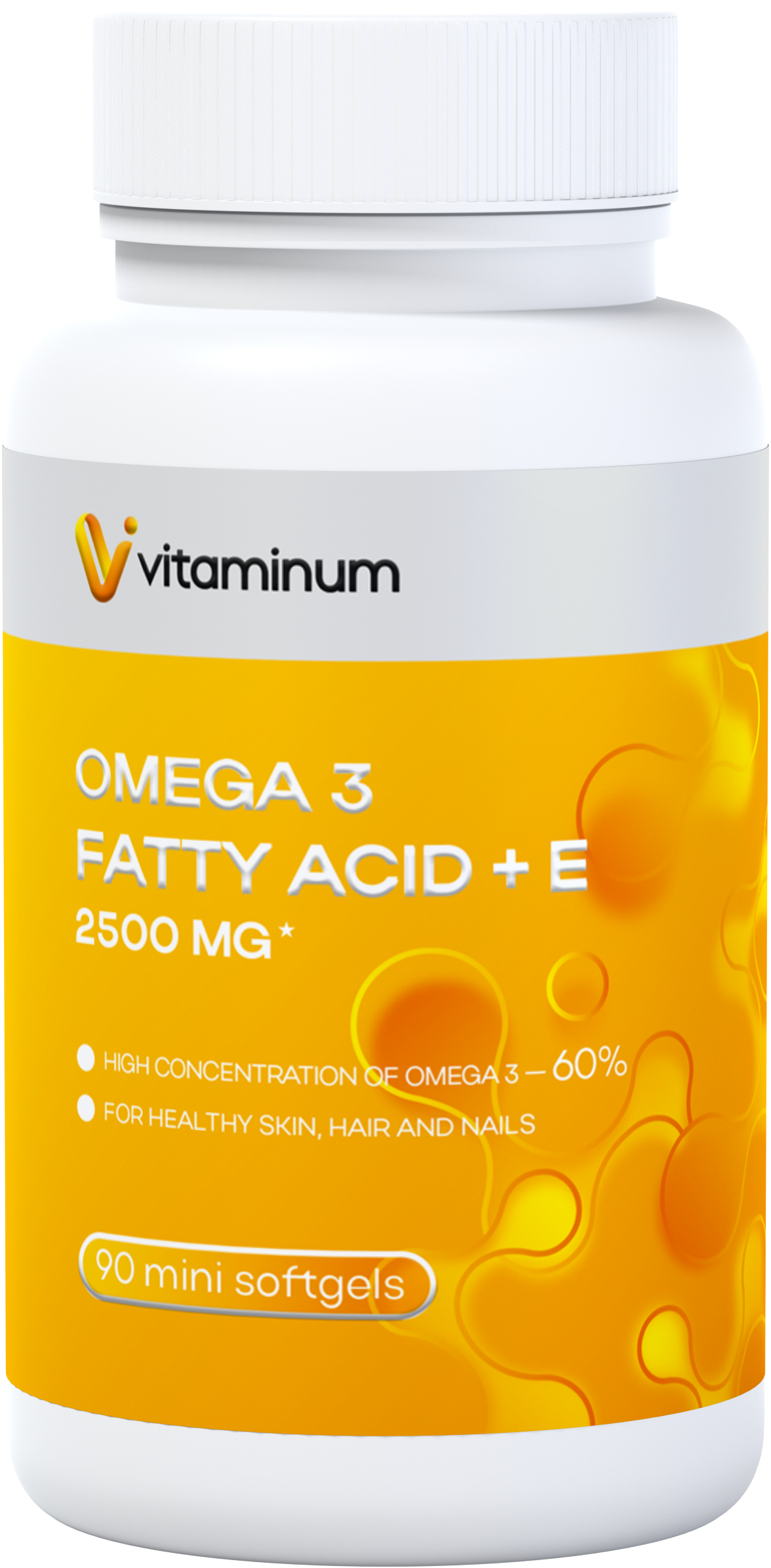  Vitaminum ОМЕГА 3 60% + витамин Е (2500 MG*) 90 капсул 700 мг   в Каспийске